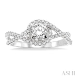 1/4 Ctw Diamond Semi-Mount Engagement Ring in 14K White Gold