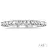 1/3 Ctw Round Cut Diamond Wedding Band in 14K White Gold