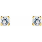 14K Yellow Gold 4 mm Stuller Lab-Grown Moissanite Earrings
