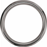 Tungsten 6 mm Beveled-Edge Inlay Band Size 10.5