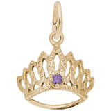 TIARA W/BIRTHSTONE-FEB