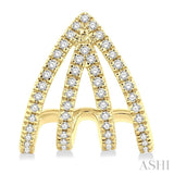 1/3 Ctw Petite Claw Round Cut Diamond Fashion Stud Earring in 10K Yellow Gold
