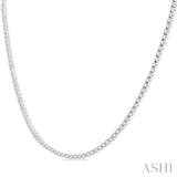 7.00 ctw Round Cut Diamond Tennis Necklace in 14K White Gold