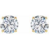 14K Yellow Gold 1 1/2 CTW Lab-Grown Diamond Earrings