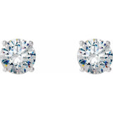 14K White Gold 1 CTW Lab-Grown Diamond 4-Prong Stud Earrings