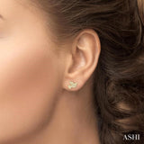 1/6 Ctw Petite Dove Round Cut Diamond Fashion Stud Earrings in 10K Yellow Gold