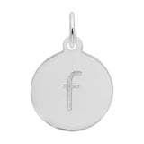Petite Initial Disc - Lower Case Block f