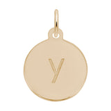 Petite Initial Disc - Lower Case Block y