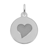 Petite Initial Disc - Heart