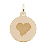 Petite Initial Disc - Heart