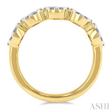 1 Ctw 5-Stone Lovebright Round Cut Diamond Band in 14K Yellow and White Gold