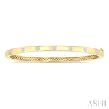 3/8 Ctw Flush Bezel Set Diamond Fashion Bangle in 14K Yellow Gold