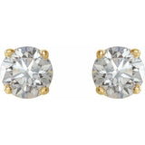 14K Yellow Gold 3/8 CTW Natural Diamond  Earrings