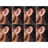Platinum 8 mm Lab-Grown Yellow Sapphire Earrings