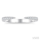 1/5 Ctw Graduated Round Cut Diamond Claw Open Fashion Ring in 10K White Gold