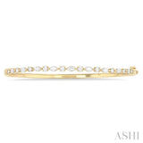 1.00 Ctw Marquise and Round Cut Diamond Fashion Bangle in 14K Yellow Gold