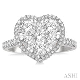 Heart Shape Lovebright Essential Diamond Engagement Ring