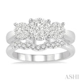 Past Present & Future Lovebright Diamond Wedding Set