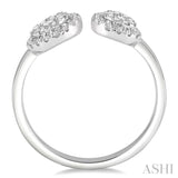 2 Stone Lovebright Diamond Fashion Open Ring