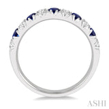 11 Stone Gemstone & Diamond Wedding Band