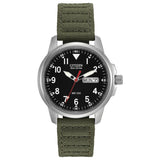 Citizen Eco-Drive Weekender Garrison Mens Stainless Steel
