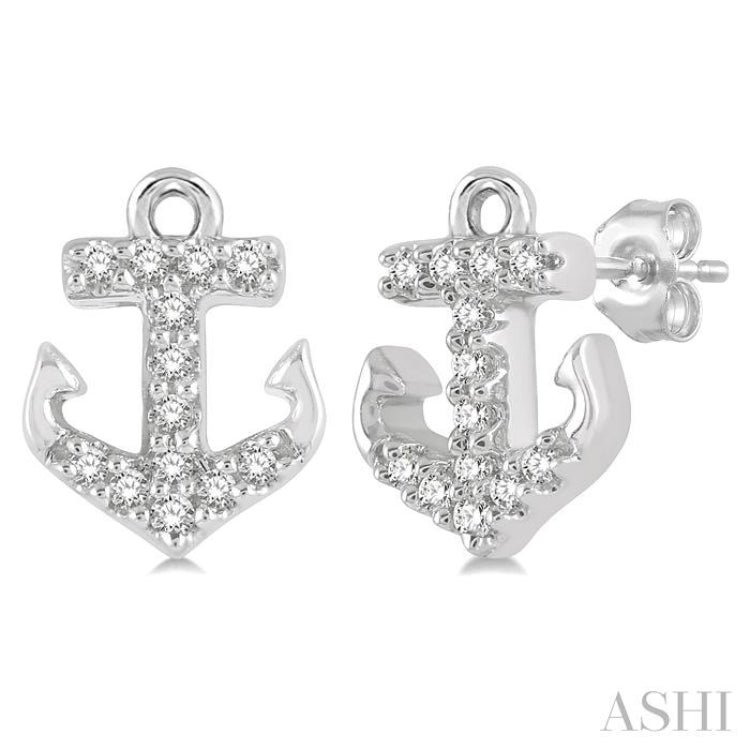 Anchor Petite Diamond Fashion Earrings