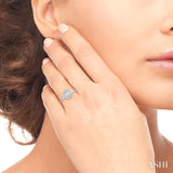 Oval Shape Fusion Diamond Fashion Ring