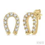 Horseshoe Petite Diamond Fashion Earrings
