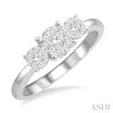 1/3 Ctw Lovebright Round Cut Diamond Ring in 14K White Gold