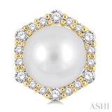 Pearl & Halo Diamond Fashion Earrings