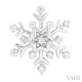 Snow Flake Petite Diamond Fashion Earrings