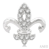 Fleur De Lis Petite Diamond Fashion Earrings