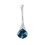 14K yellow gold pendant featuring a 9.5x9mm onion-cut Chatham lab grown alexandrite with Chatham lab grown diamond accents.